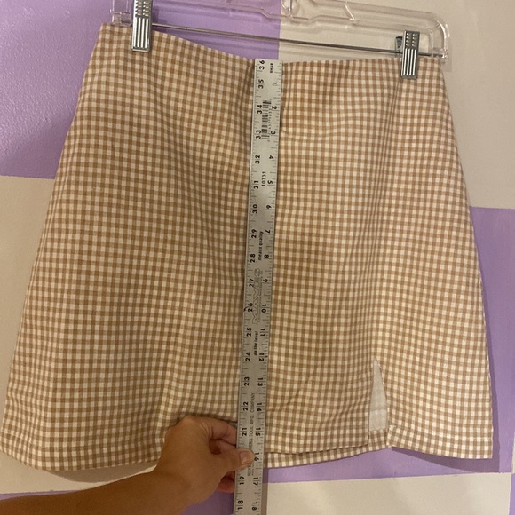 Pink Lily Gingham Mini Skirt 90s style - Picture 4 of 4